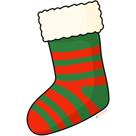 Free Striped Christmas Stocking Clipart Pearly Arts