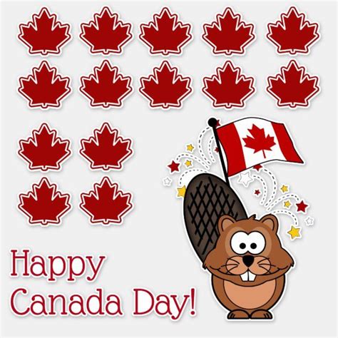 Happy Canada Day Sticker In 2020 Happy Canada Day