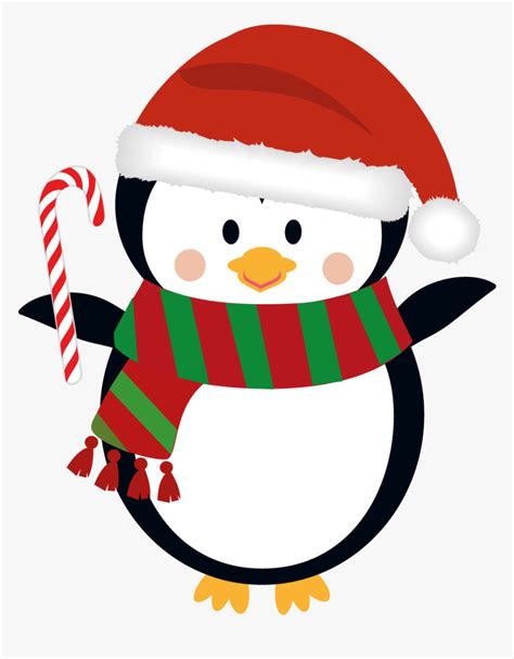 Christmas Penguins Clip Art Free Transparent Background Cute