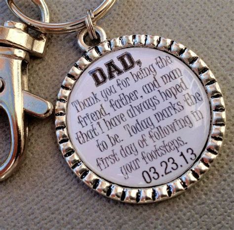 Wedding gift for bride who lost father. FATHER of the GROOM gift PERSONALIZED keychain blessed to ...