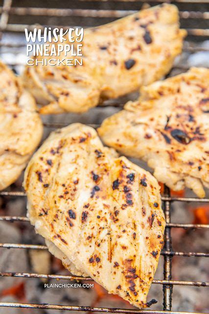 A brazilian grilled pineapple recipe with a fireball whisky twist. Whiskey Pineapple Chicken - delicious!!! Chicken marinated ...