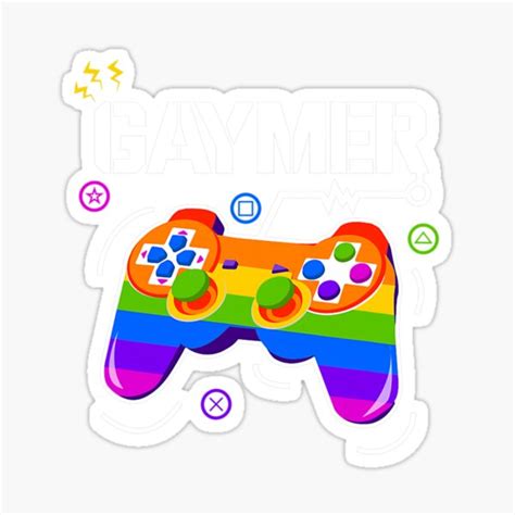 Gaymer Cool Gay Gamer Rainbow Controller Pride Lgbt Sticker For Sale