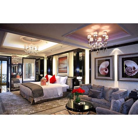 Five Star Luxury Hotel Modern Wooden Bedroom Hotel Furniture Bedroom