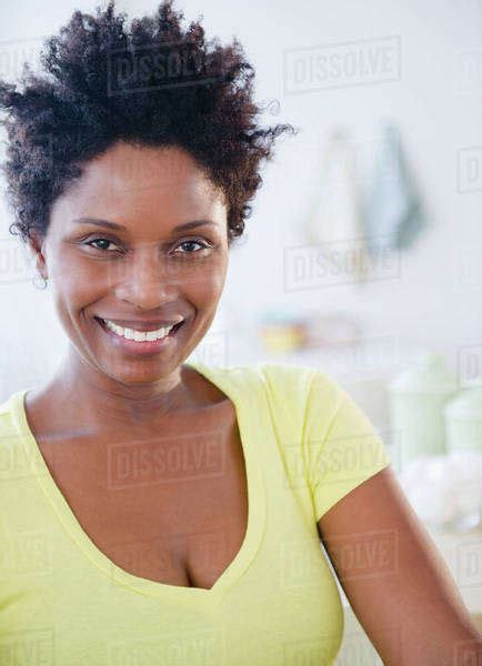 Smiling Black Woman Stock Photo Dissolve