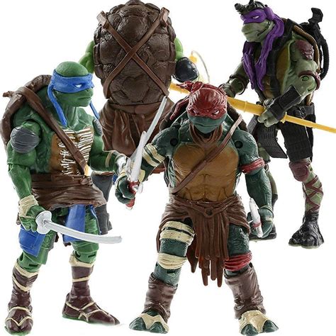 Double Dagger 4 Pcs Action Figures Set Turtle Action Figure Toy Set 4 Turtles