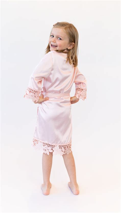 Satin And Lace Junior Bridesmaid Robes The Wedding Shoppe