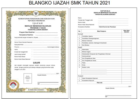 Juknis Pengisian Blangko Ijazah Satuan Pendidikan Tahun Information