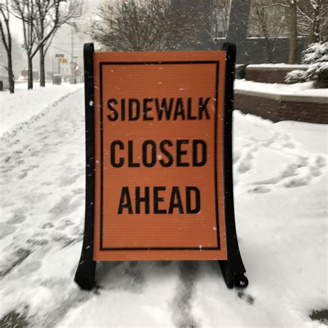 Sidewalk Closed Ahead Portable Sidewalk Sign Sku K Roll 1073