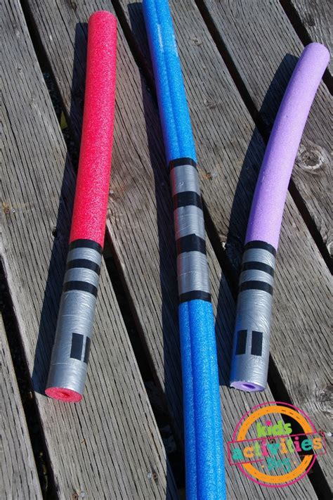The video below will help you complete the build and hopefully inspire you to add your own modifications and finishing touches. DIY Pool Noodle Lightsabers