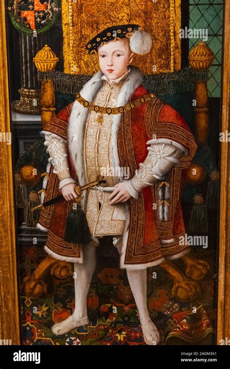 Inghilterra Ritratto Di Re Edoardo VI Figlio Di Enrico VIII E Jane Seymore Foto Stock