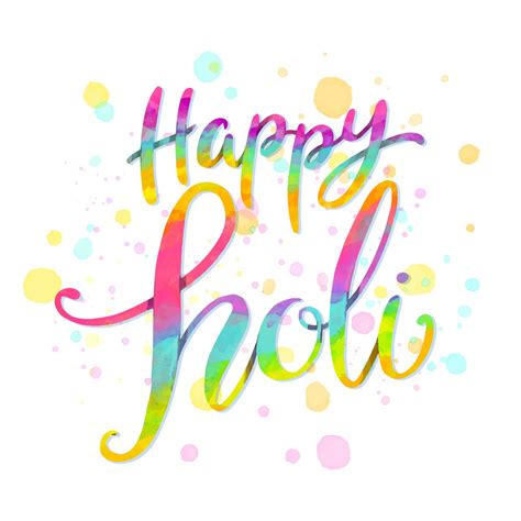 Free Vector Happy Holi Lettering Message Concept