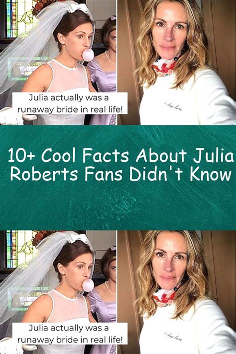 A Collage Of Photos With The Words 10 Cool Fact About Julia Roberts
