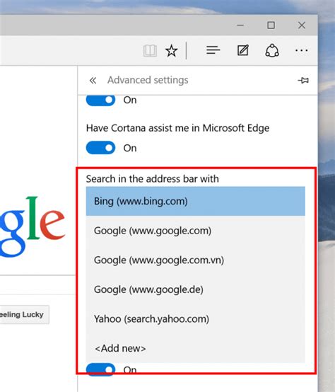 Change Default Search Engine Edge How To Change Microsoft Edge To