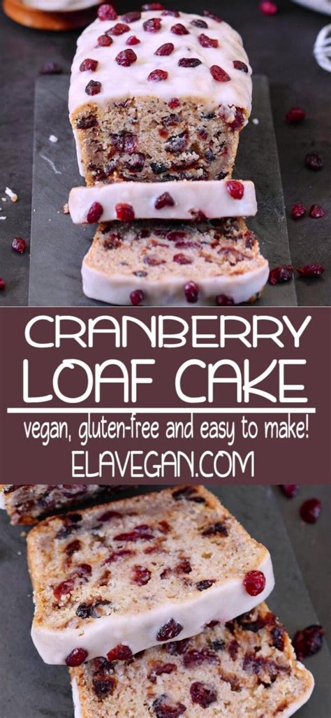 Here is everything you need. Soft Cranberry Loaf Cake with a low-calorie sugar-free frosting which is… | Gluten free vegan ...