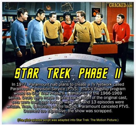 The Star Trek Phase Ii Movie Poster Is Shown In Color And Features Four