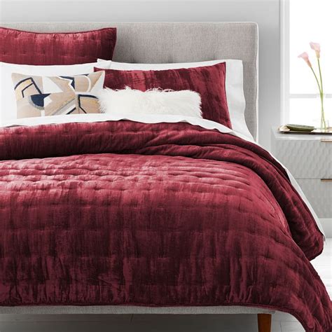 Lush Velvet Tack Stitch Quilt And Shams Quilted Sham Beautiful Bedding Bedding Shop