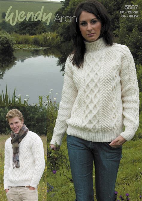 Buy the latest james c brett yarn in a wide range of colours and textures, straight from deramores. Double Cable Sweater in Wendy Aran with Wool - 5587 ...
