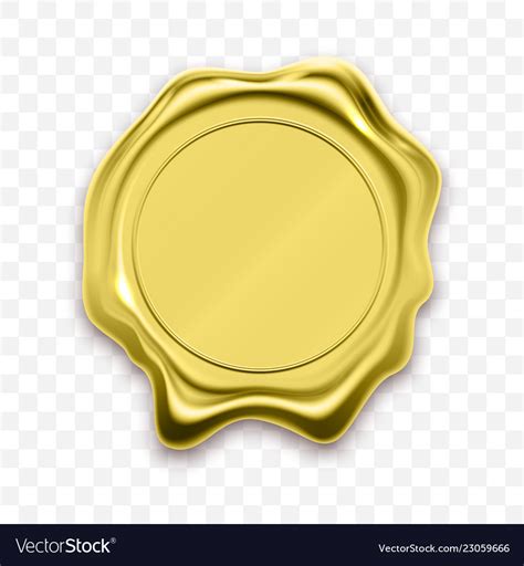 Gold Stamp Wax Seal Sealing Retro Label Royalty Free Vector