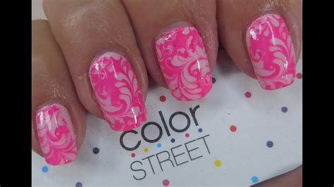 Color Street Nail Wraps With Stamping Youtube