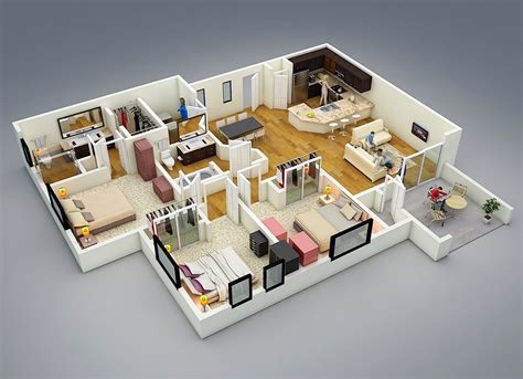 galeri  menakjubkan denah rumah minimalis  kamar tidur ukuran