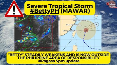 Severe Tropical Storm Bettyph Mawar Update As Of June 1 2023 5pm