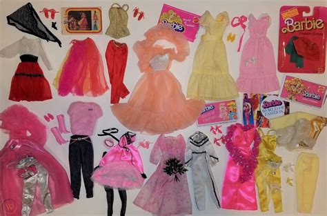 Vintage 1970s 1980s Barbie Doll Clothes Lot Fashions Superstar Era
