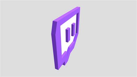 Twitch Logo Download Free 3d Model By Salvo2899 Rockyt 72de85d