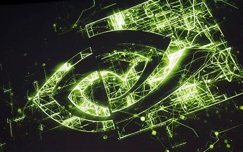 Download Wallpapers 4k Nvidia Neon Logo Darkness