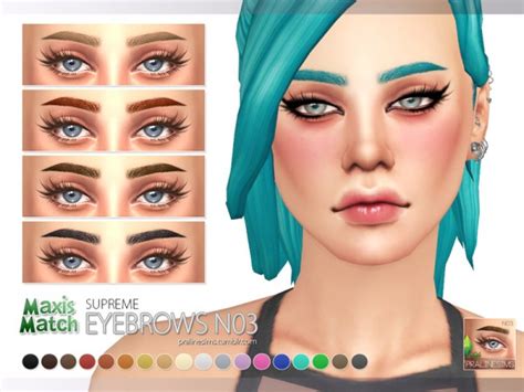 The Sims Resource Maxis Match Eyebrow Pack N01