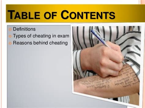 Presentation On Cheating In Exam