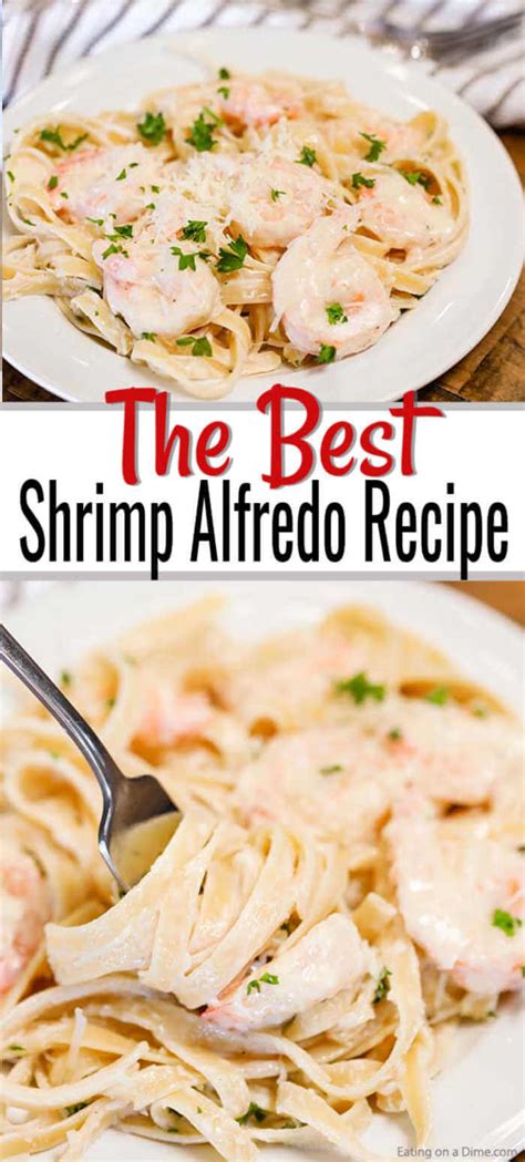 Then pour the shrimp and liquid into a colander to strain. Easy Shrimp Alfredo - The best garlic shrimp alfredo