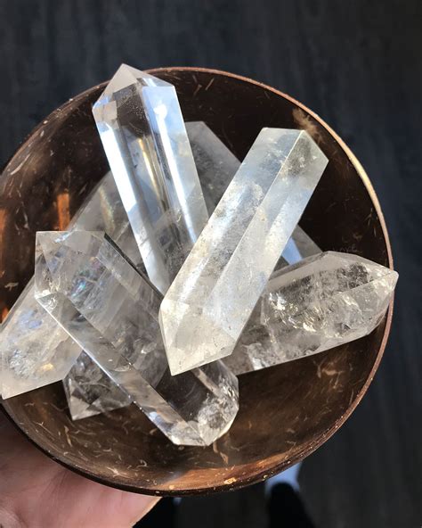 Medium Double Terminated Clear Quartz Crystal Point Crystal Healing Stones Crystals Crystal