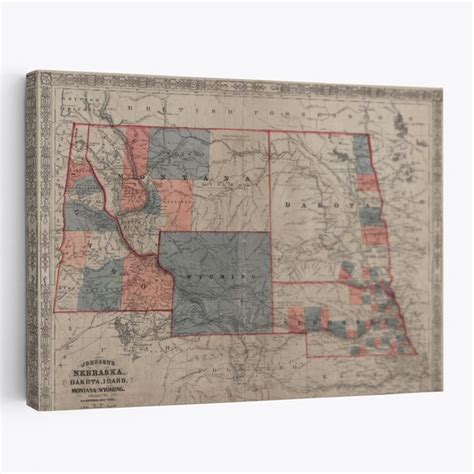 Old Map Of Western United States Etsy