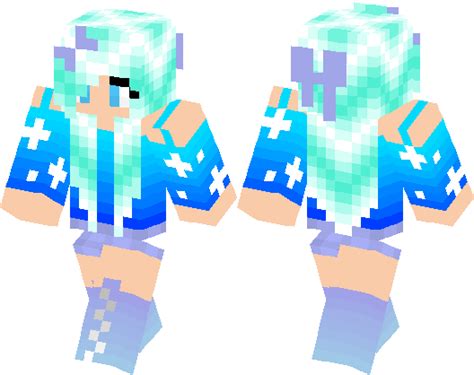 Blue Ice Girl Minecraft Skin Minecraft Hub
