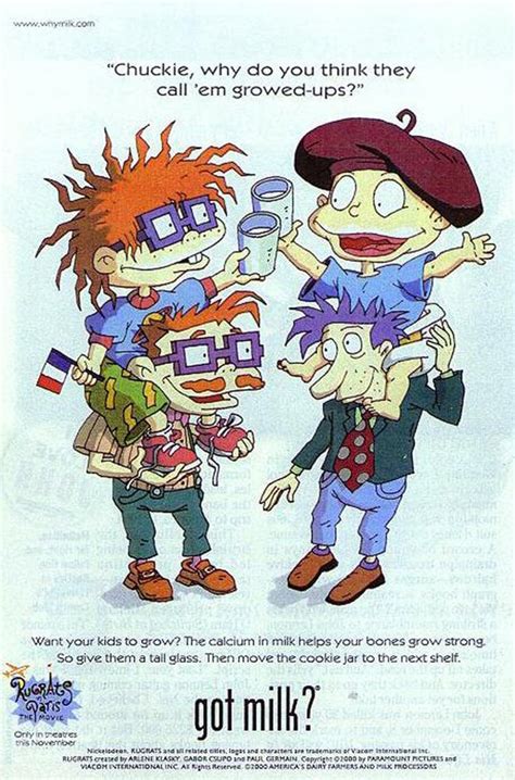 The Rugrats Characters Chuckie And Tommy Posed With Their Dads For