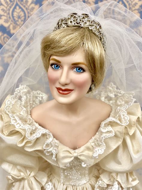 Lady Diana Portrait Porcelain Bride Doll Franklin Mint Bride Dolls