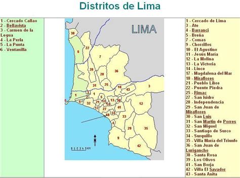 Plano De Lima Metropolitana Y Sus Distritos