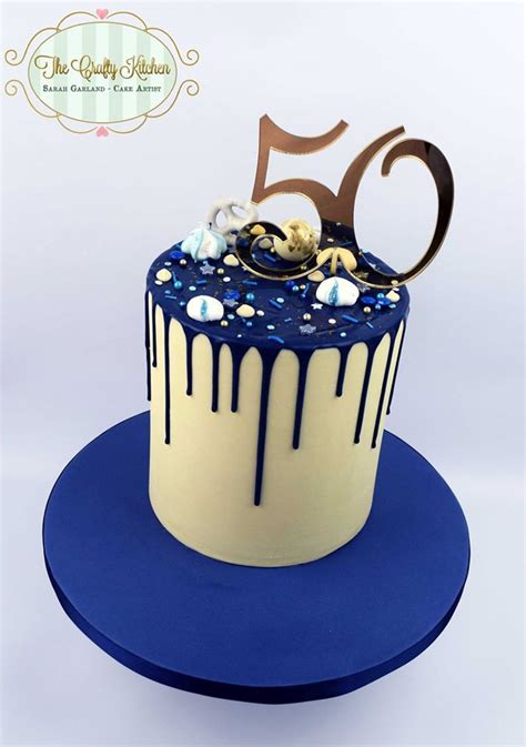 Navy Blue Drip Cake 60th Birthday Cakes Birthday Cakes For Men Drip
