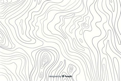Premium Vector Topographic Lines With White Background Line Art Vector Fine Art Paper