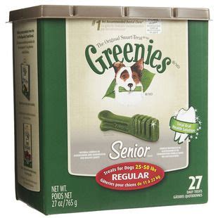 They're perfect for long, dedicated training sessions. Greenies Senior 27oz Canister Dog Treats Size Regular ...