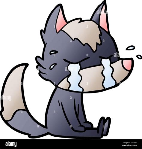 Cartoon Crying Wolf Stock Vector Image And Art Alamy