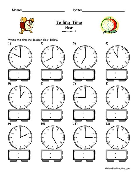 26 Free Printable Telling Time Worksheets Stock Rugby Rumilly
