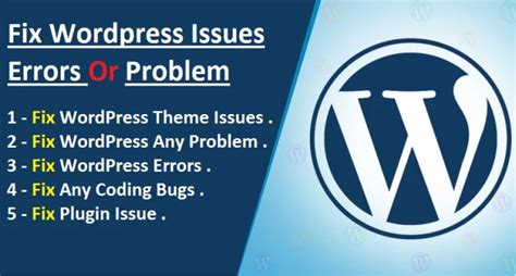 Fix Wordpress Issues Errors Bugs Malware Etc For Seoclerks