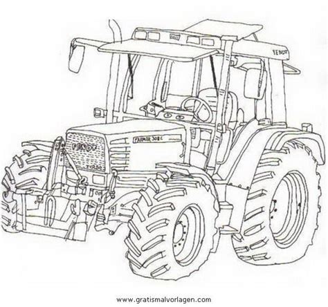 Ausmalbilder Traktor Fendt Tractor Drawing Sketches Coloring Pages