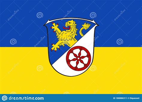 Flag Of Rheingau-Taunus In Hesse, Germany Stock Vector - Illustration of hessia, country: 180886311