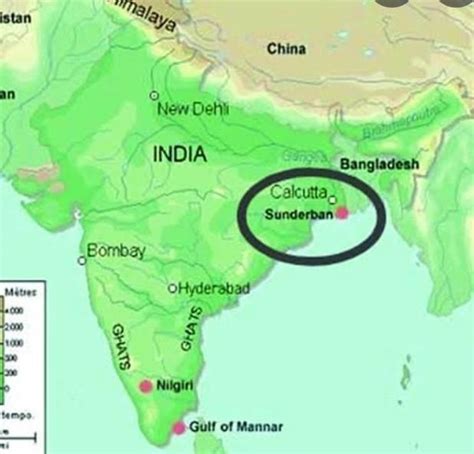 Sundarban Delta Mark In Map