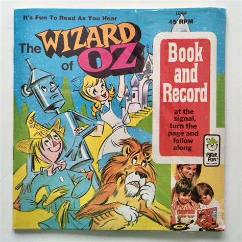 The Wizard Of Oz Sealed 7 Vinyl Record Book Peter Pan Etsy Vinyl