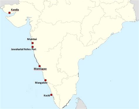 Complete List Of Major Ports On West Coast Of India