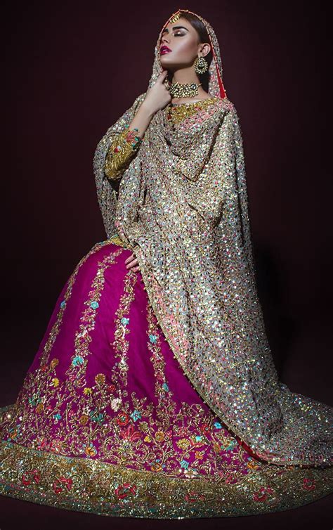 Purple And Gold Bridal Lehenga Set Pakistani Bridal