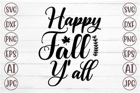 Happy Fall Yall Svg Graphic By Svgmaker · Creative Fabrica